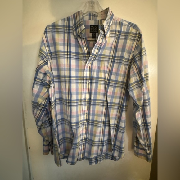 Jos. A. Bank Other - Jos A Bank Traveler’s Collection Plaid Button Down Shirt Large Tailored Fit